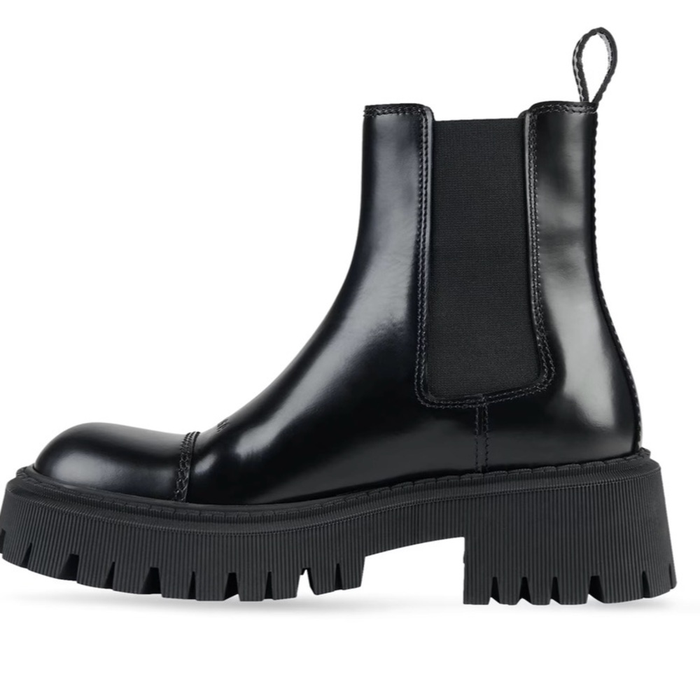 Balenciaga Tractor 20MM Black Leather Ankle Boots Size 35 (US 5) NWOB - Picture 3 of 16